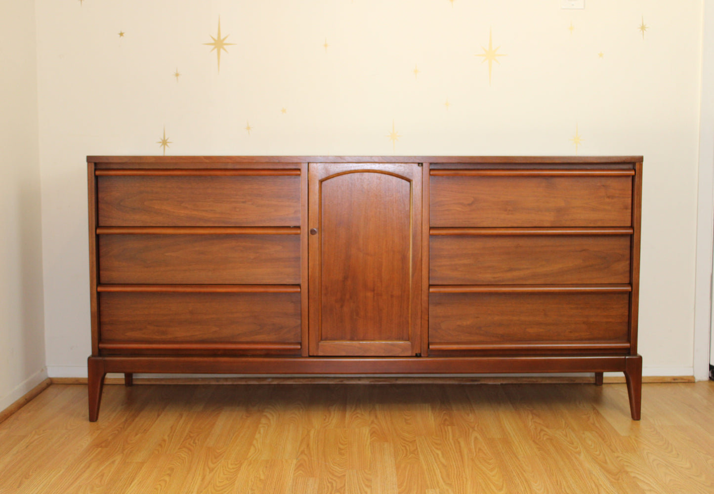Lane Rhythm Walnut Triple Dresser