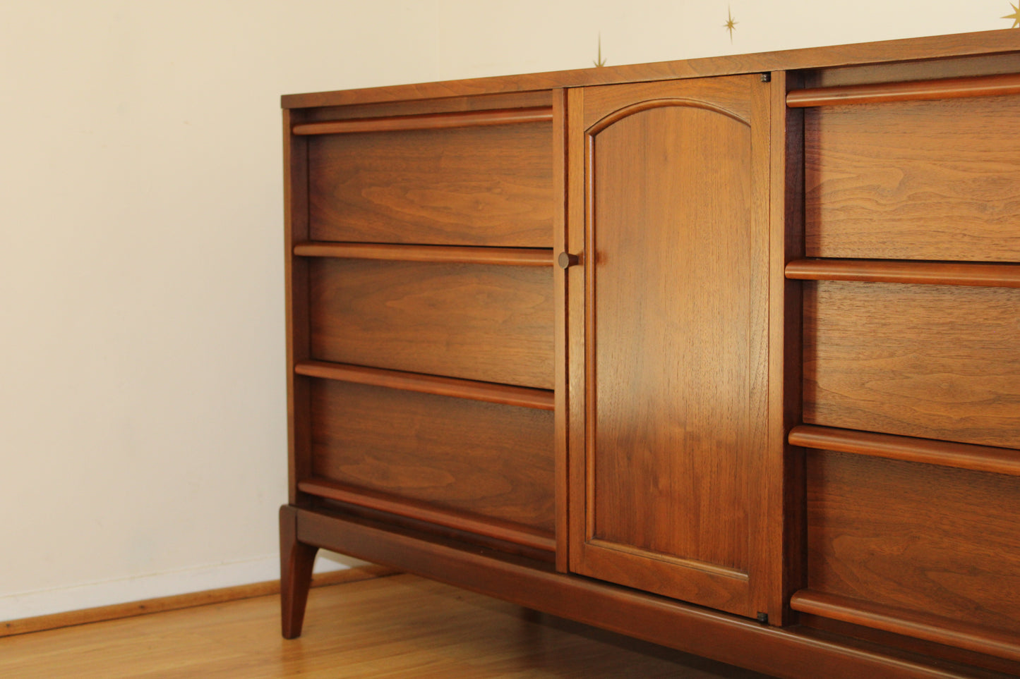 Lane Rhythm Walnut Triple Dresser