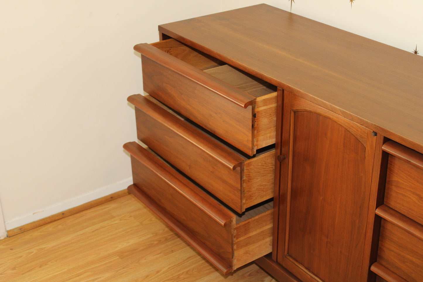 Lane Rhythm Walnut Triple Dresser