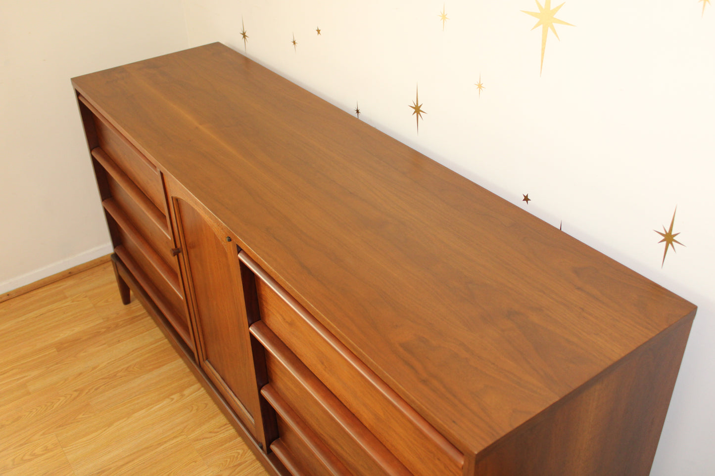 Lane Rhythm Walnut Triple Dresser