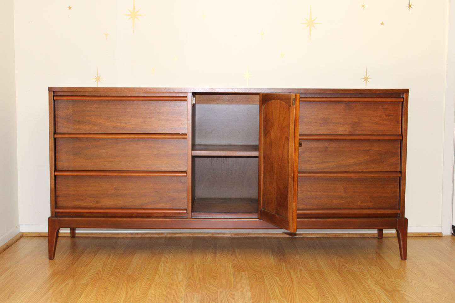 Lane Rhythm Walnut Triple Dresser