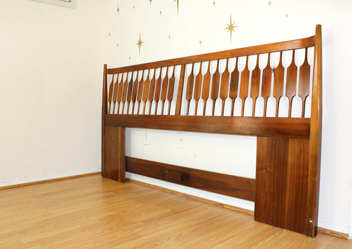 Drexel Declaration King Size Solid Walnut Headboard by Kipp Stewart