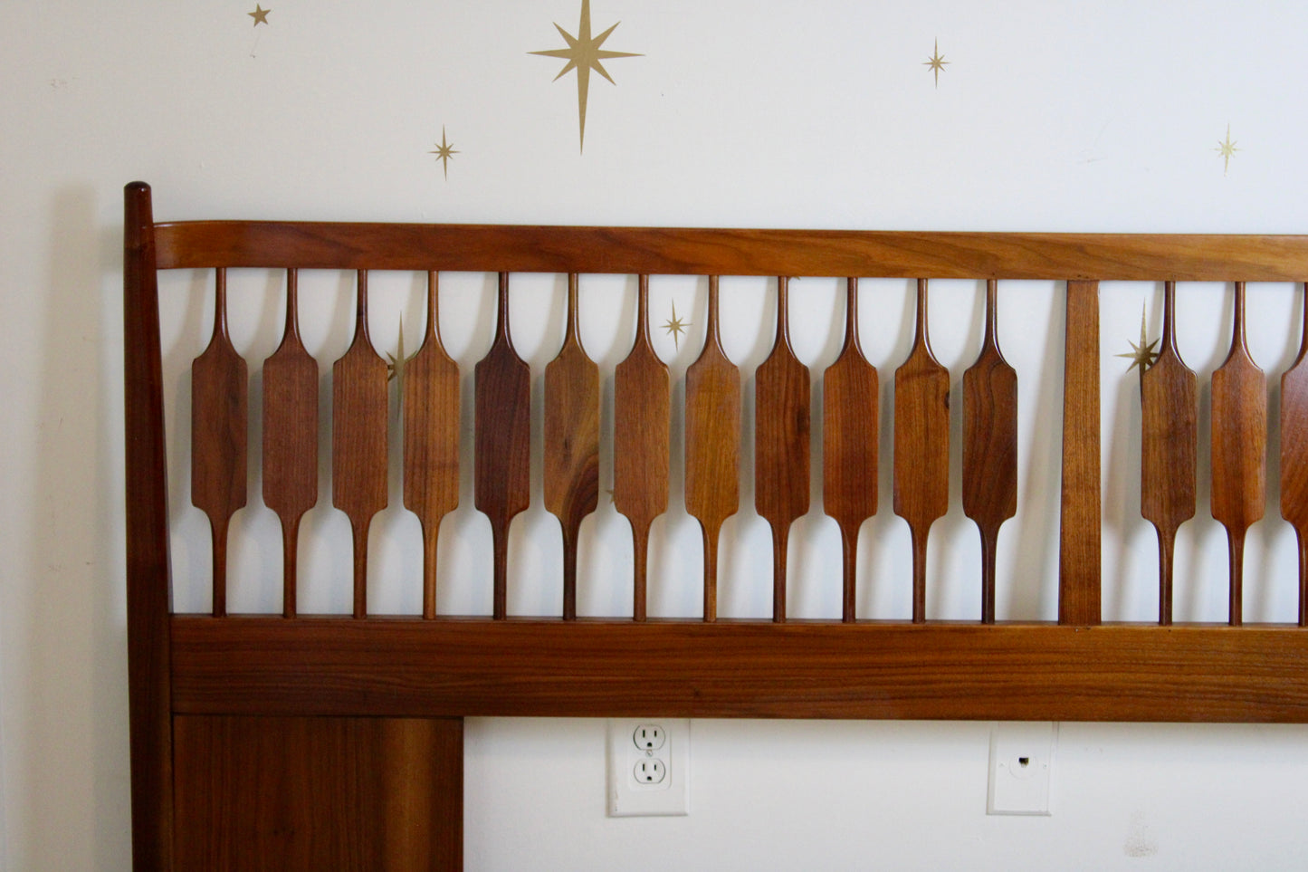 Drexel Declaration King Size Solid Walnut Headboard by Kipp Stewart