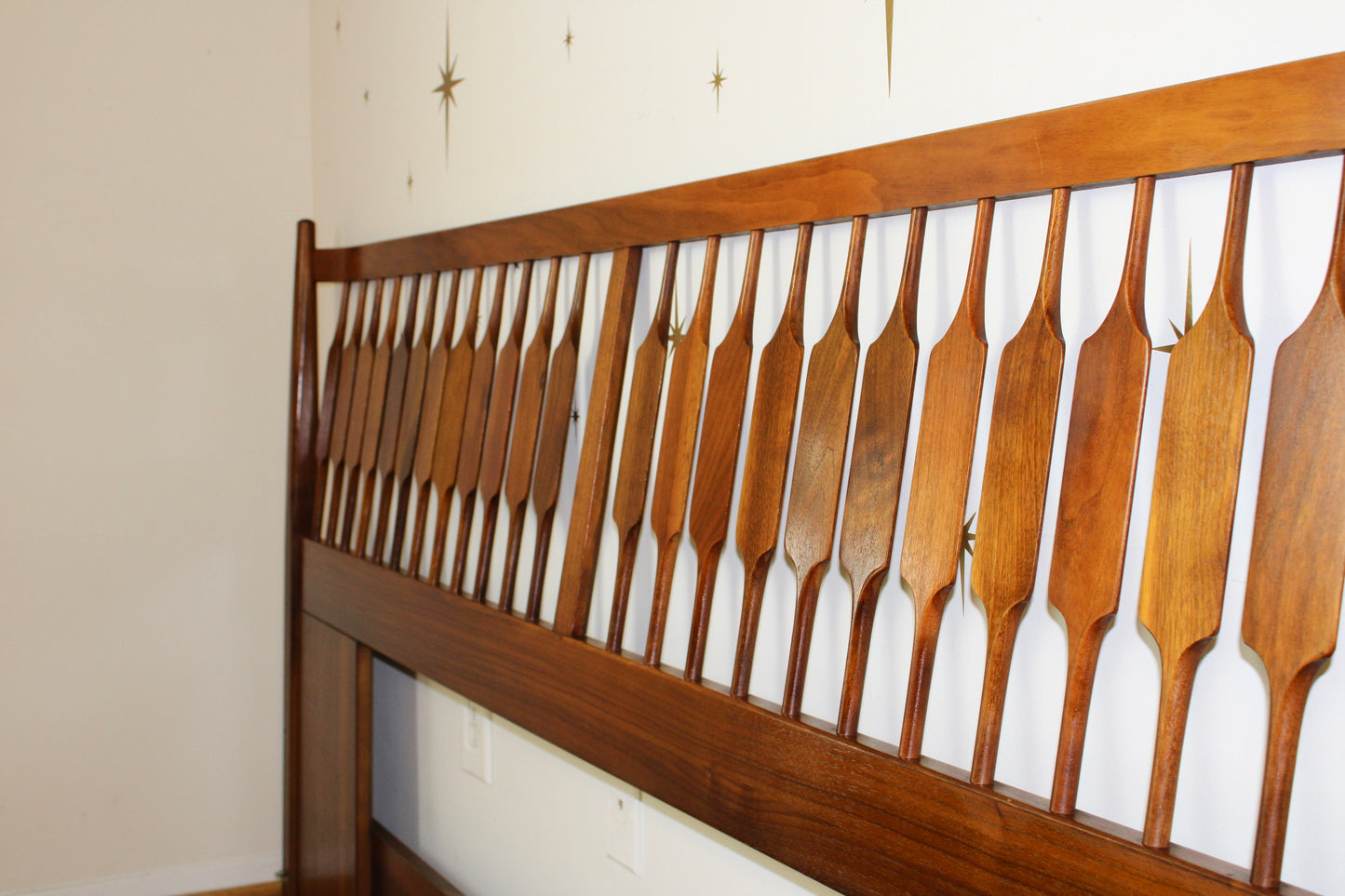 Drexel Declaration King Size Solid Walnut Headboard by Kipp Stewart
