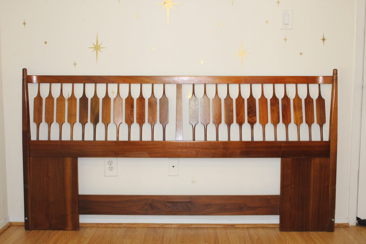 Drexel Declaration King Size Solid Walnut Headboard by Kipp Stewart