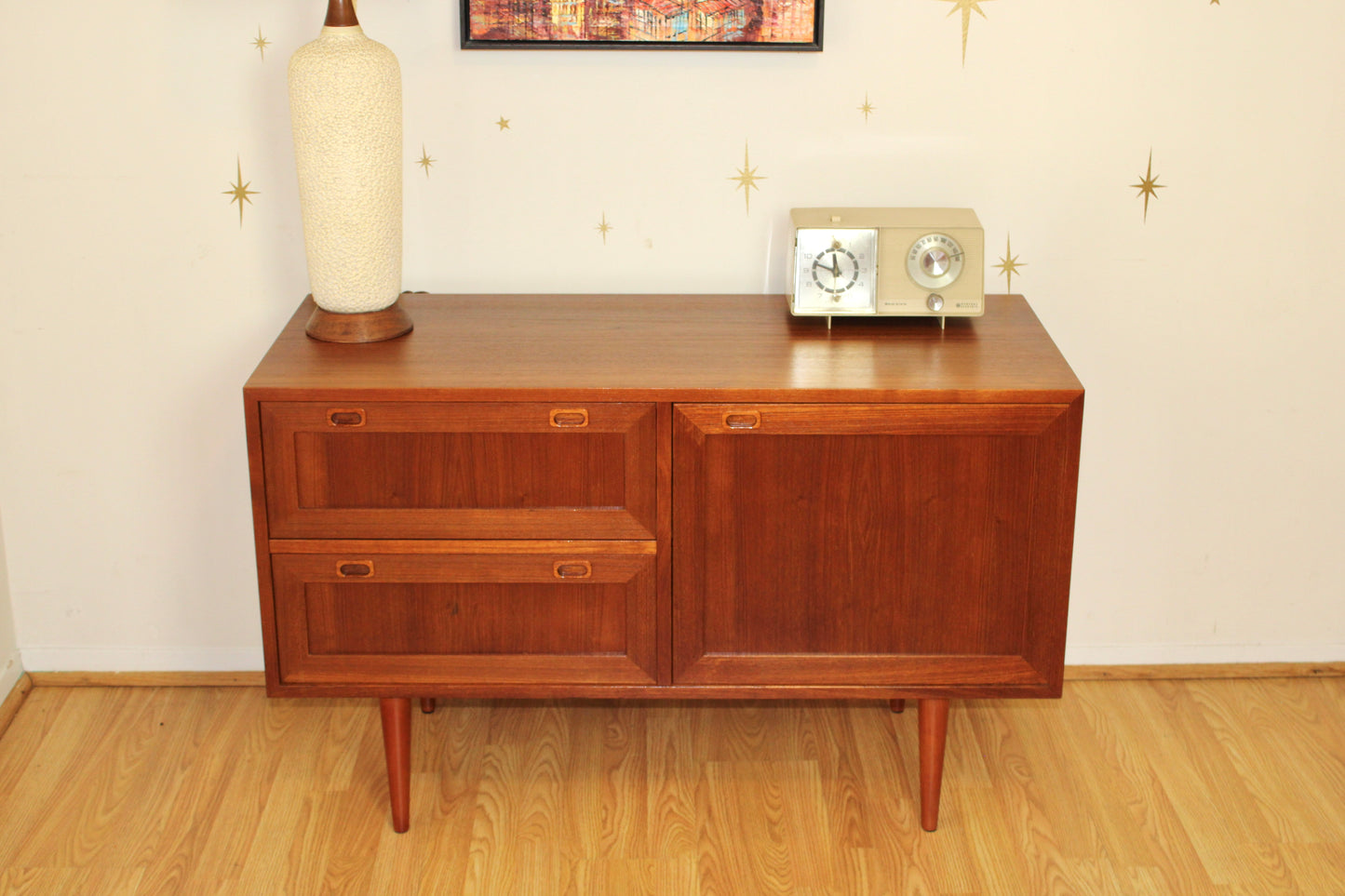 Danish Modern Teak Compact Sideboard