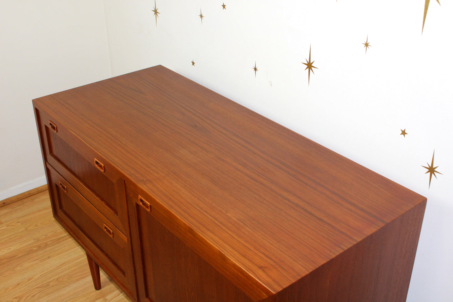 Danish Modern Teak Compact Sideboard