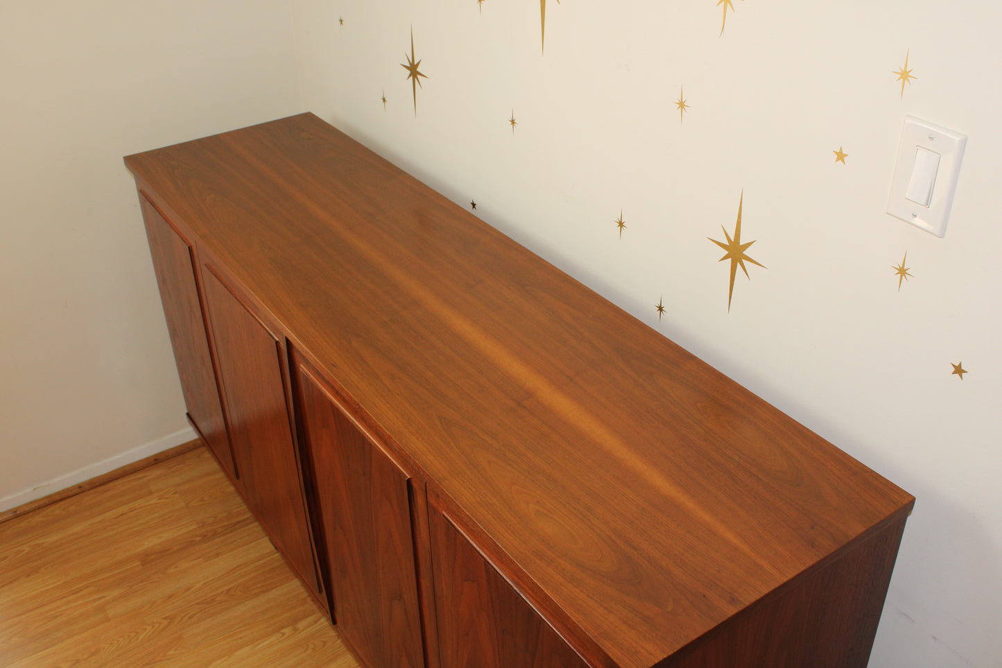 American Modernist Walnut Credenza