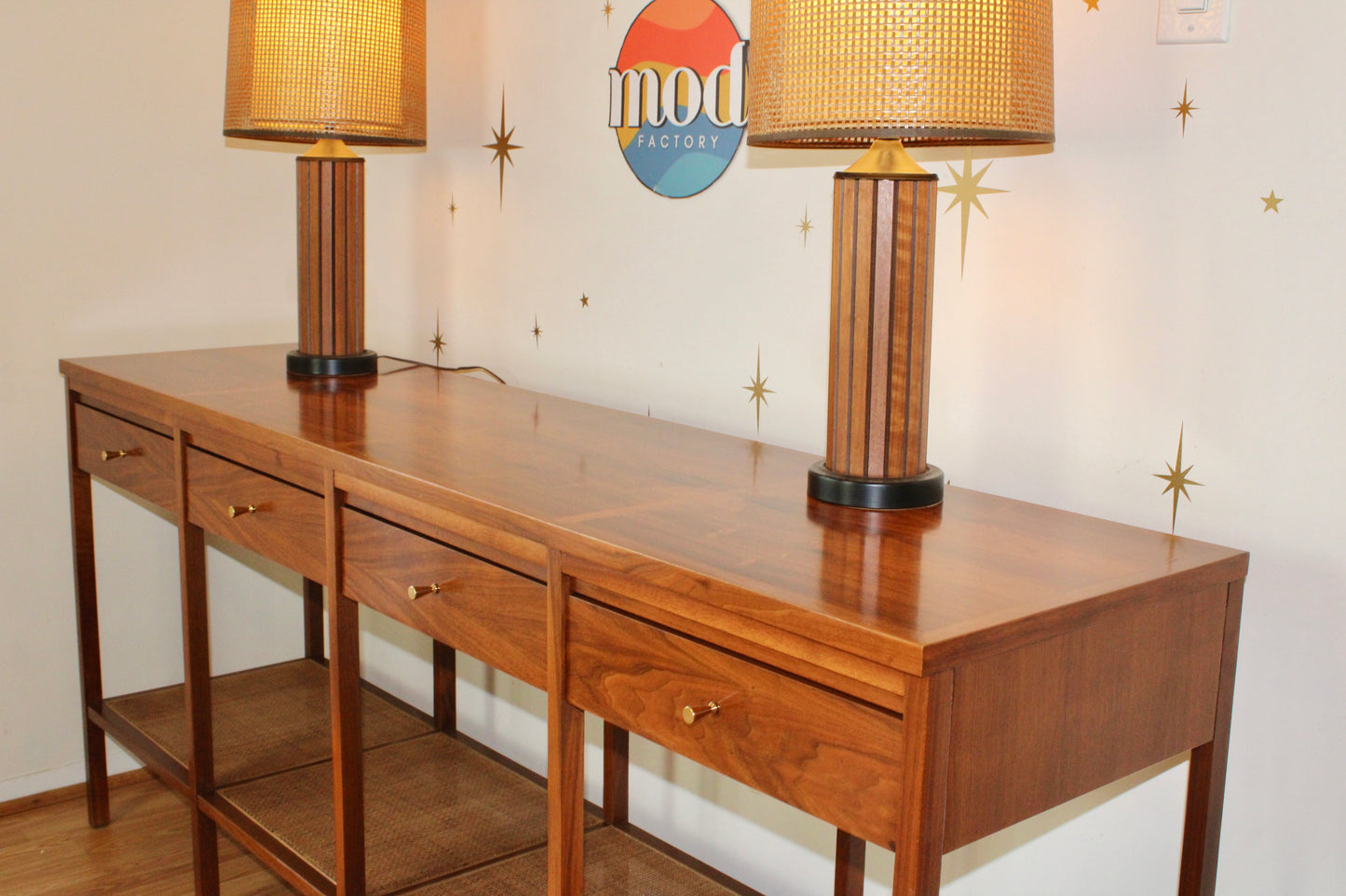 Paul McCobb - Lane "Delineator" Walnut & Rosewood Console Table