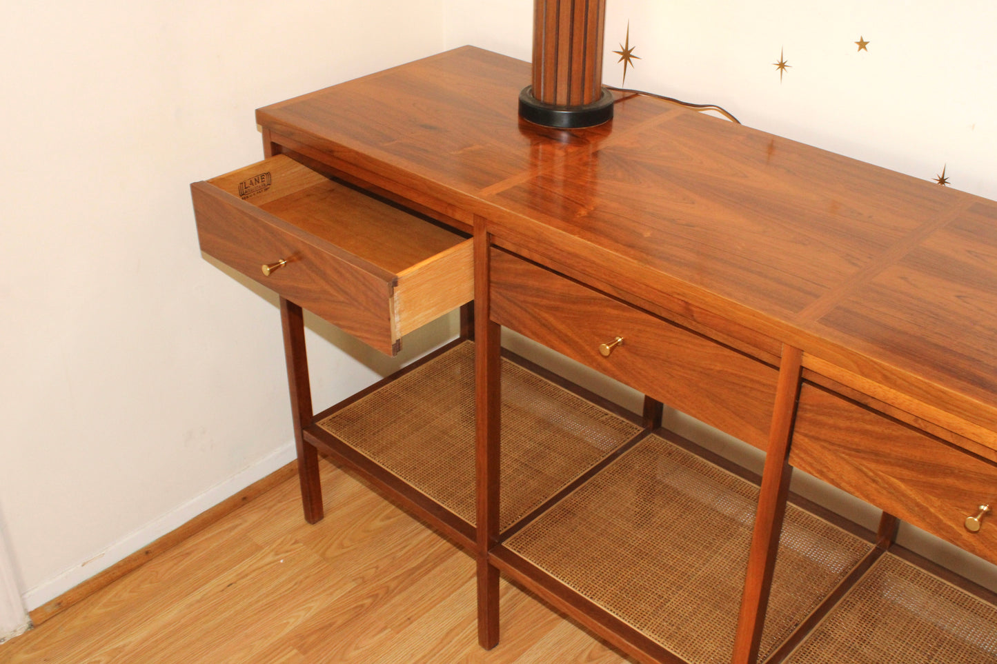 Paul McCobb - Lane "Delineator" Walnut & Rosewood Console Table
