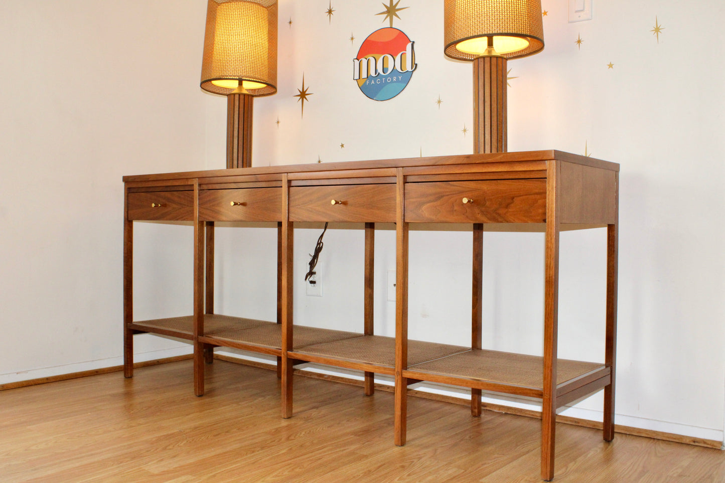 Paul McCobb - Lane "Delineator" Walnut & Rosewood Console Table