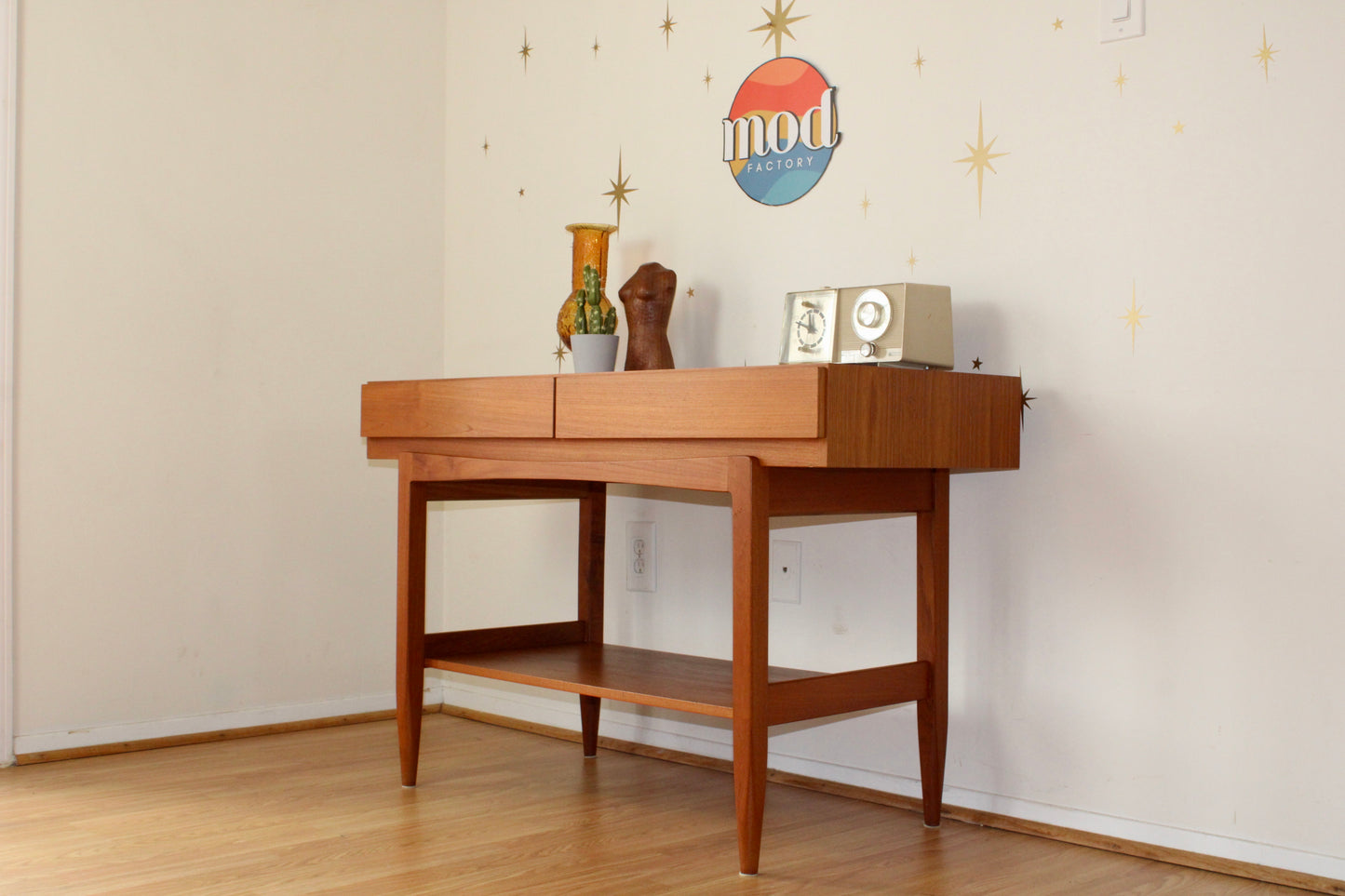 Ib Kofod Larsen - Danish Modern Teak Console Table w/ Drawers