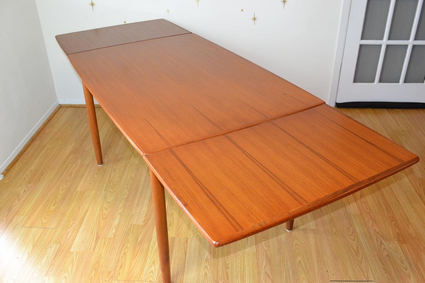 Compact Danish Modern Teak Expandable Dining table