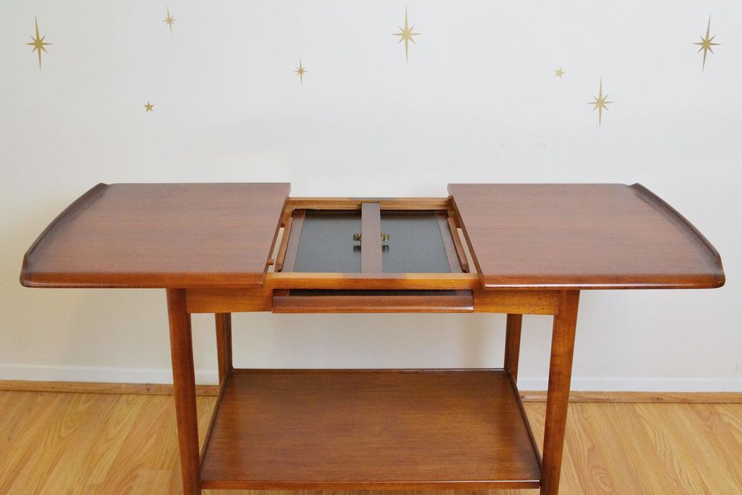 M.H. Møbler Svenborg Teak Extendable Bar Cart