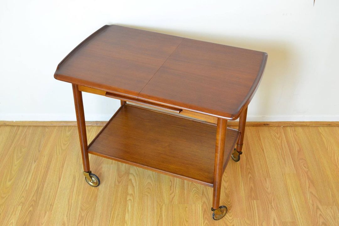 M.H. Møbler Svenborg Teak Extendable Bar Cart