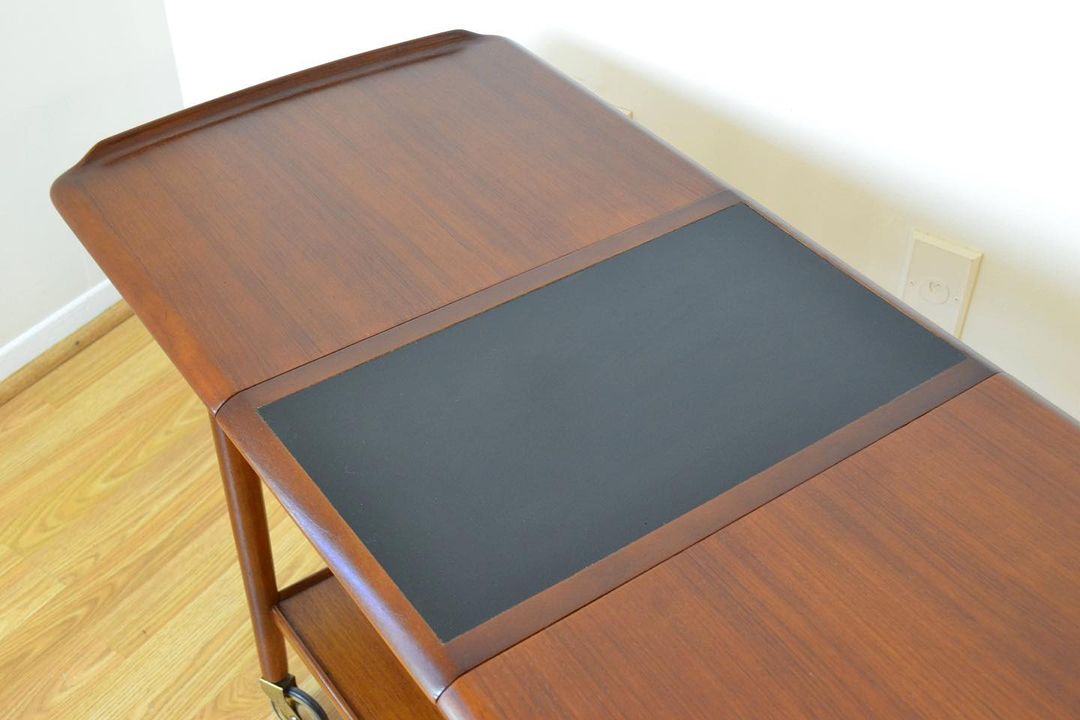 M.H. Møbler Svenborg Teak Extendable Bar Cart
