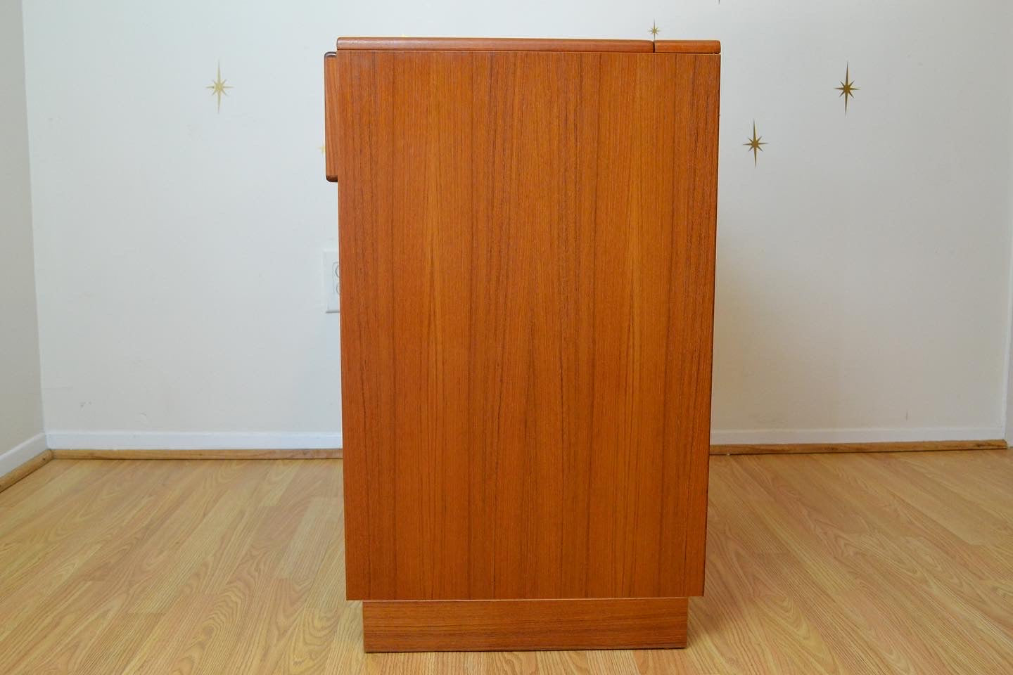 Danish Modern Teak Flip Top Vanity by Komfort