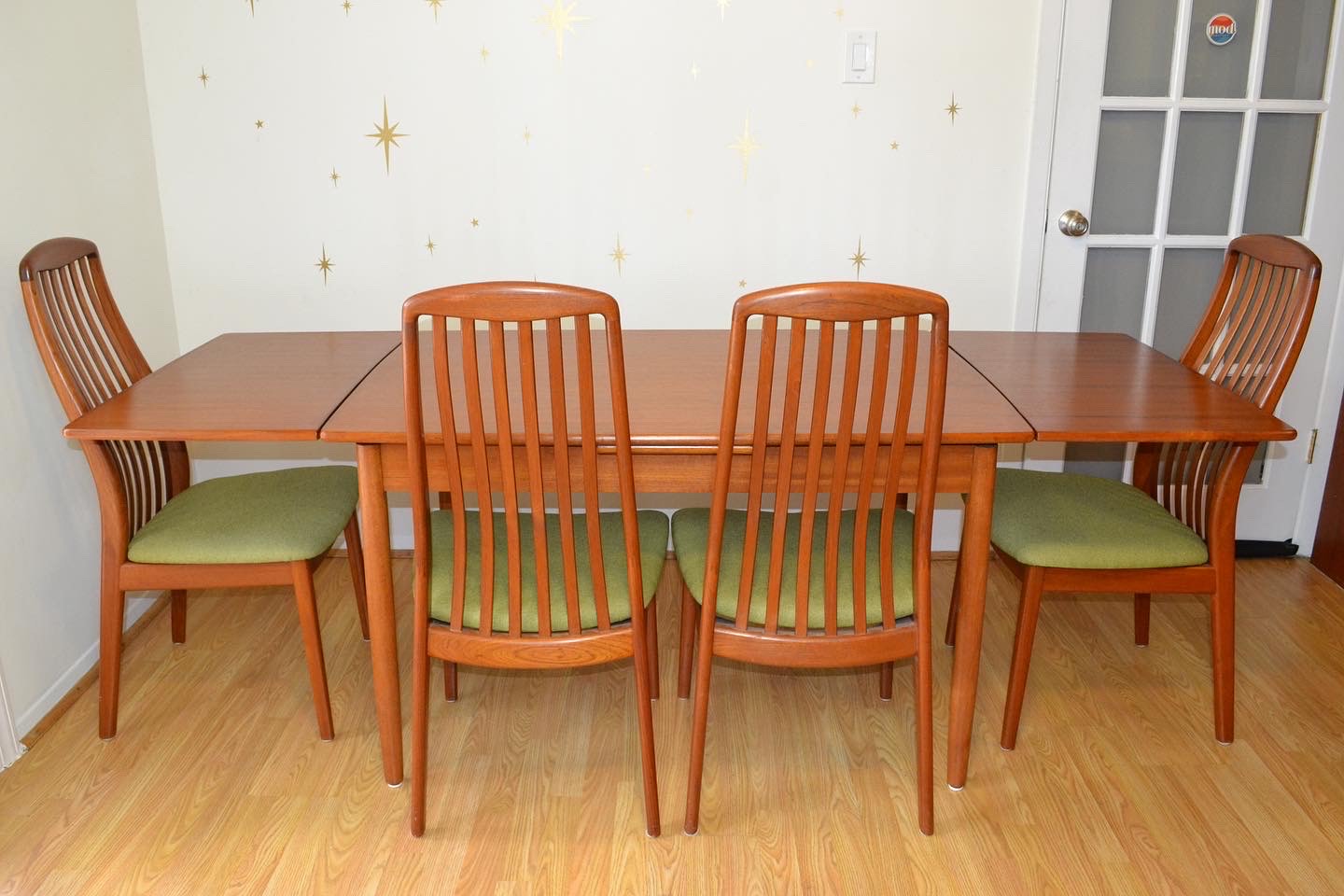 Compact Danish Modern Teak Expandable Dining table