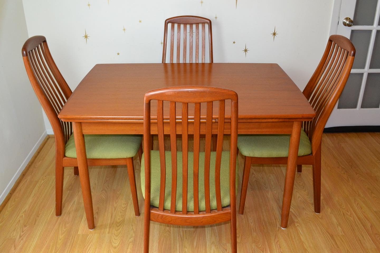 Compact Danish Modern Teak Expandable Dining table