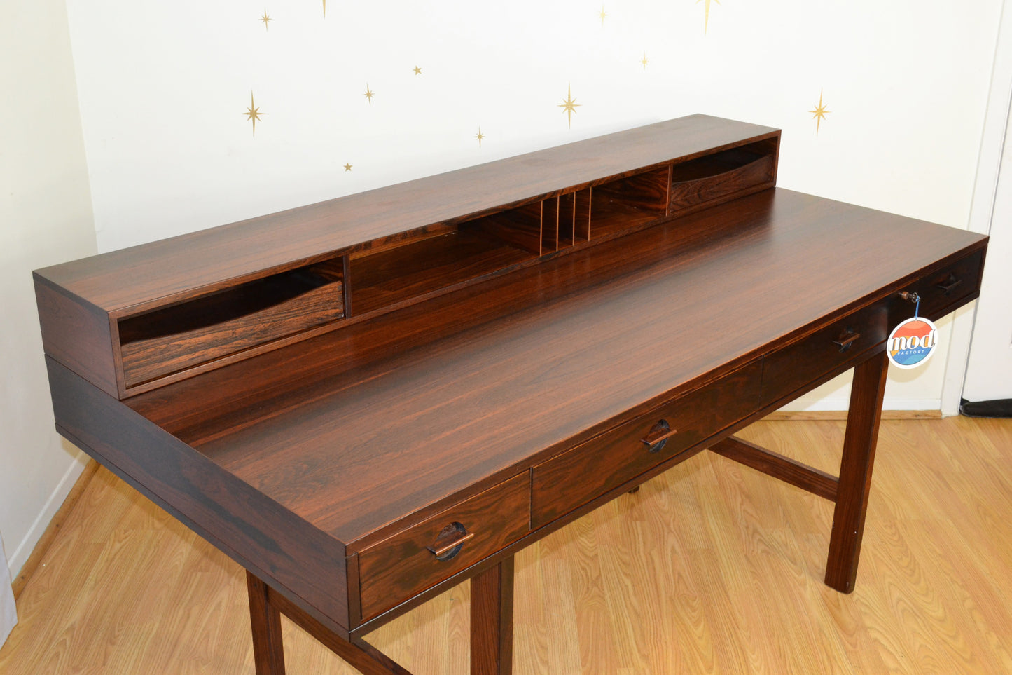 1972 Peter Lovig Danish Rosewood 'Flip-Top' Partners Desk