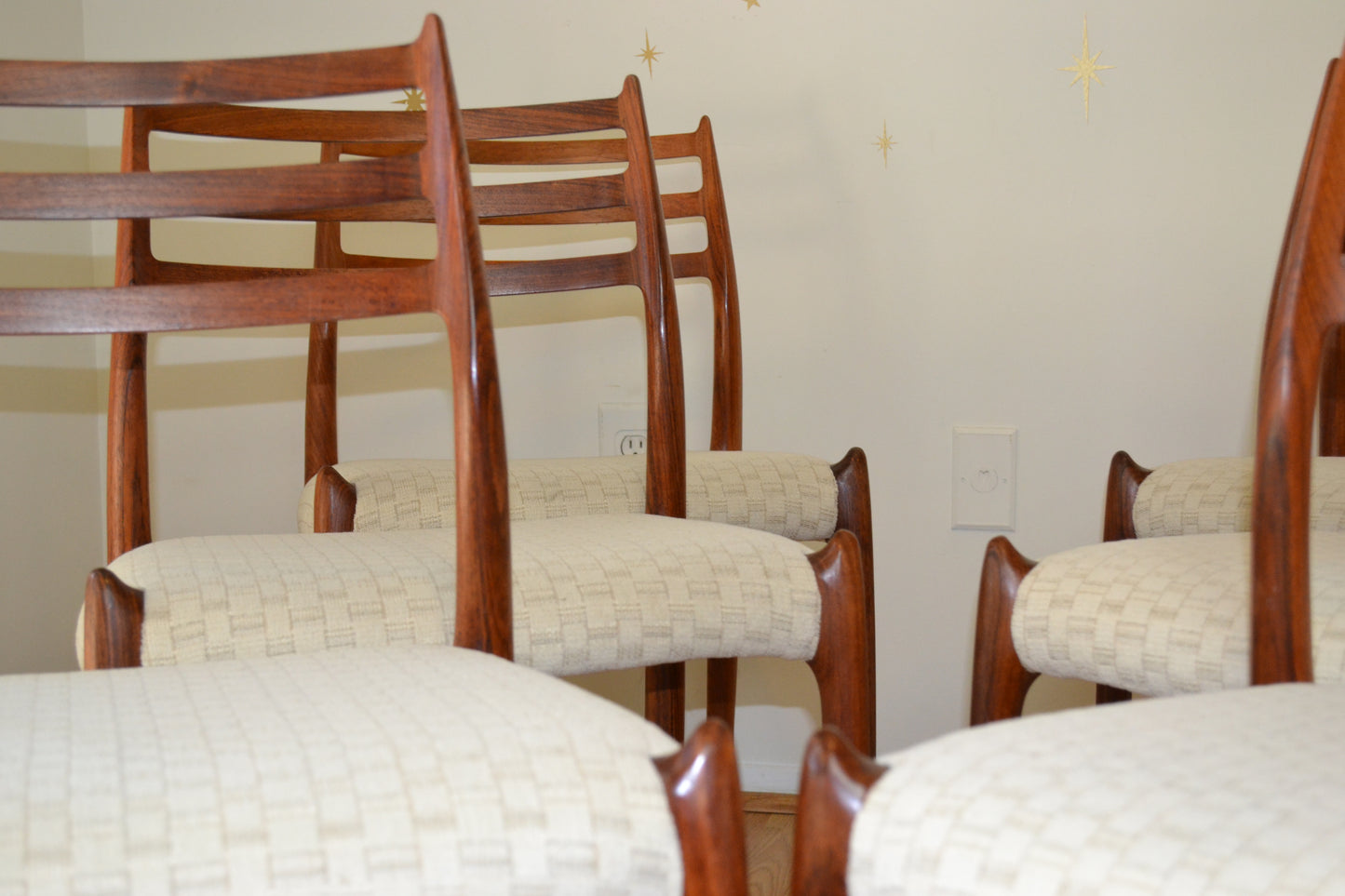 Model 78 Rosewood Chairs by Niels O. Møller for J.L. Moller