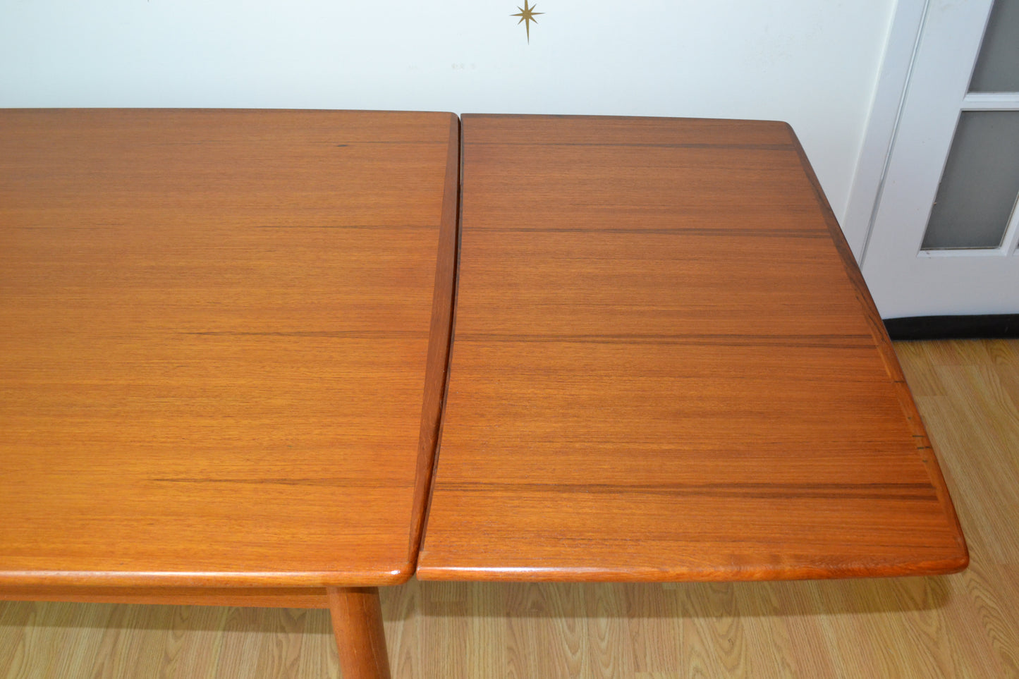 Compact Danish Modern Teak Expandable Dining table