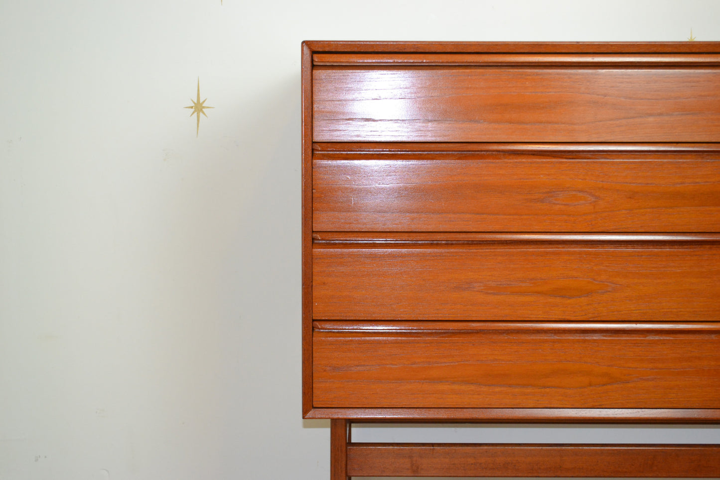 Danish Modern Teak Vanity Chest of Drawers