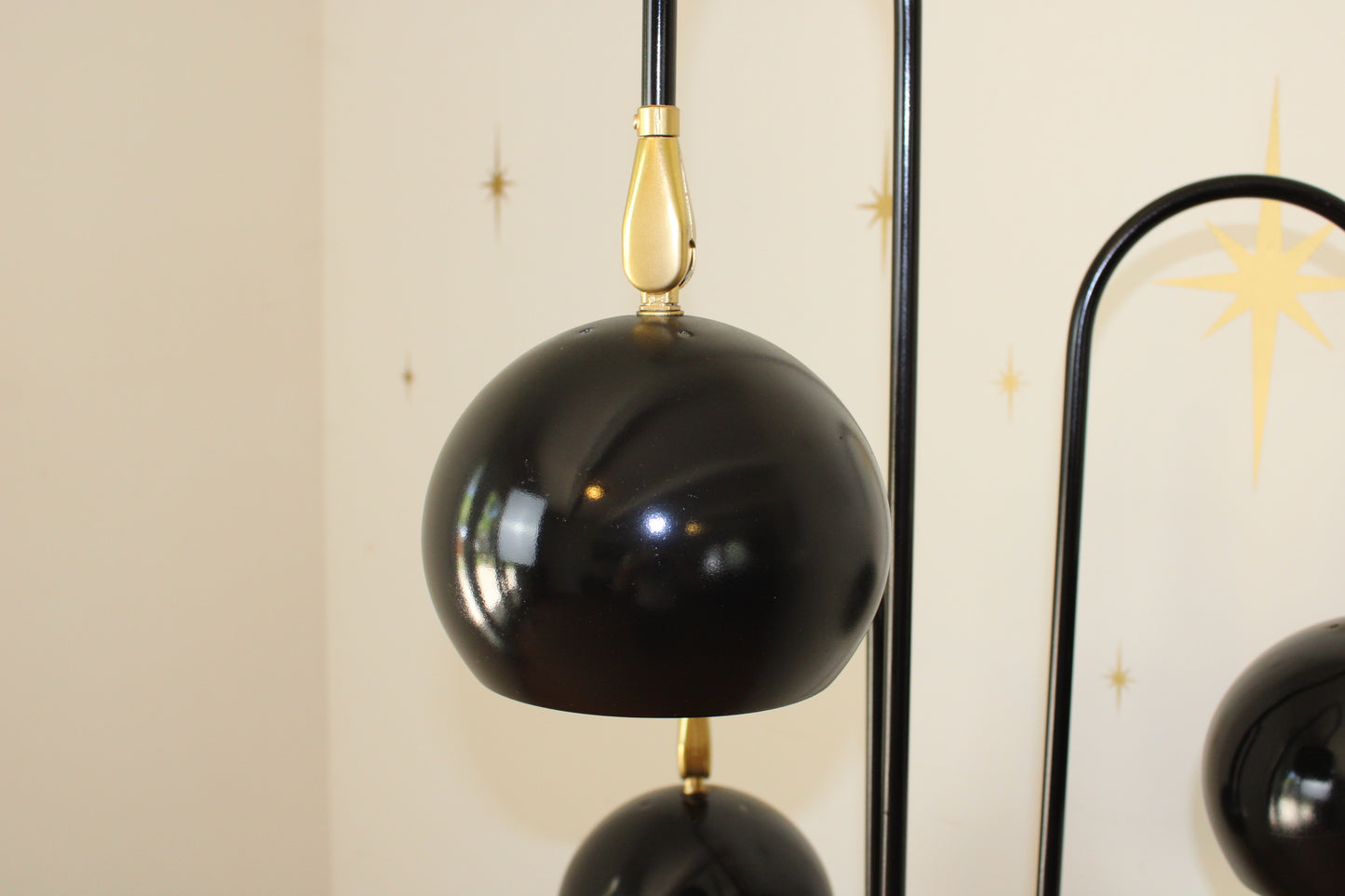 Vintage 3-Orb Waterfall Floor Lamp