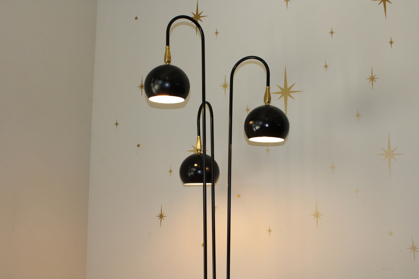 Vintage 3-Orb Waterfall Floor Lamp