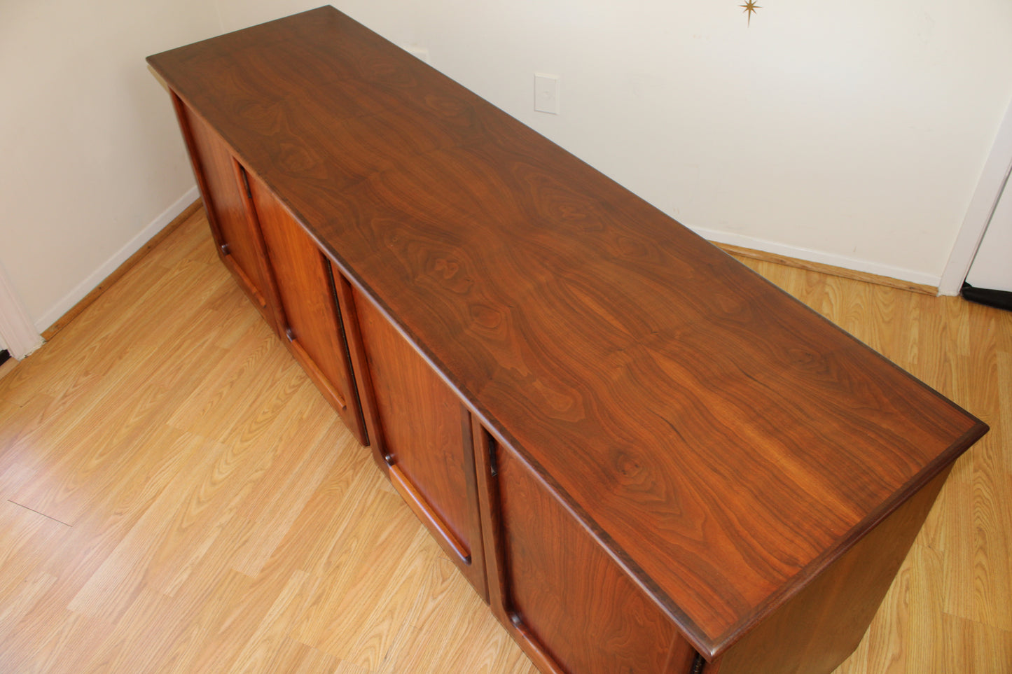 American Modernist Walnut Sideboard