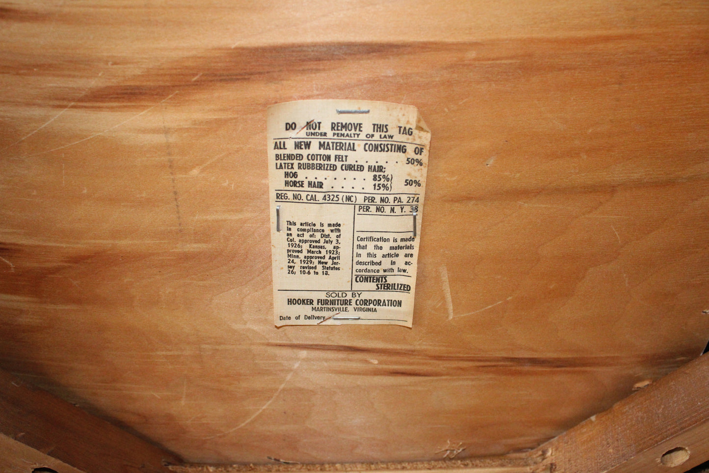 Mainline by Hooker Walnut & Rattan Floating Desk