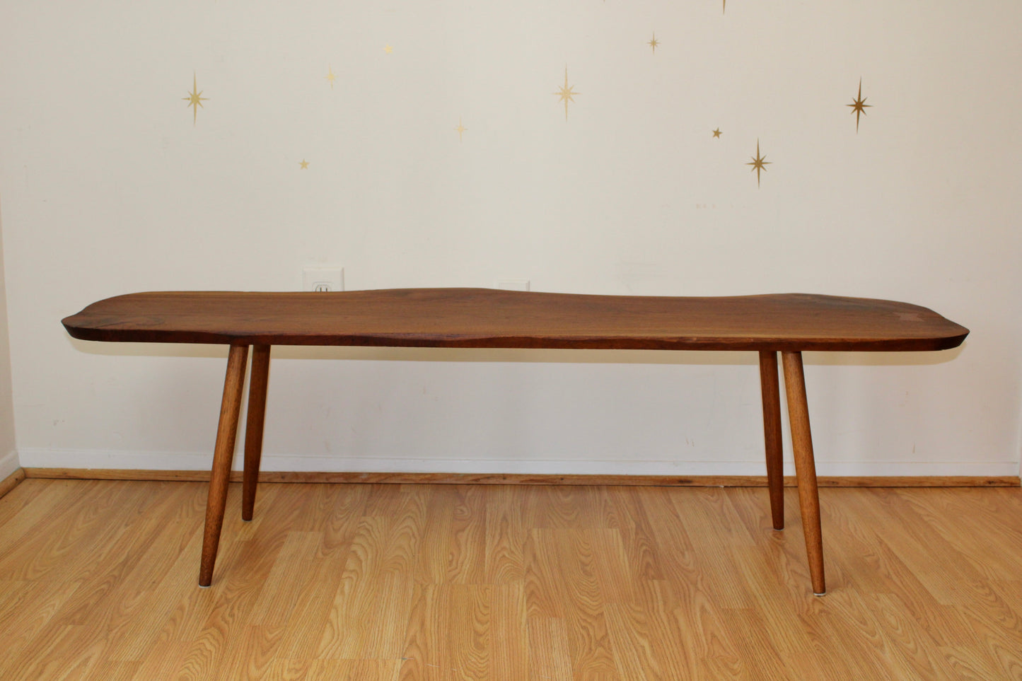 Live Edge Walnut Coffee Table w/ Inlay