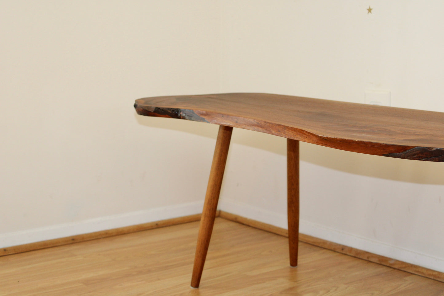 Live Edge Walnut Coffee Table w/ Inlay
