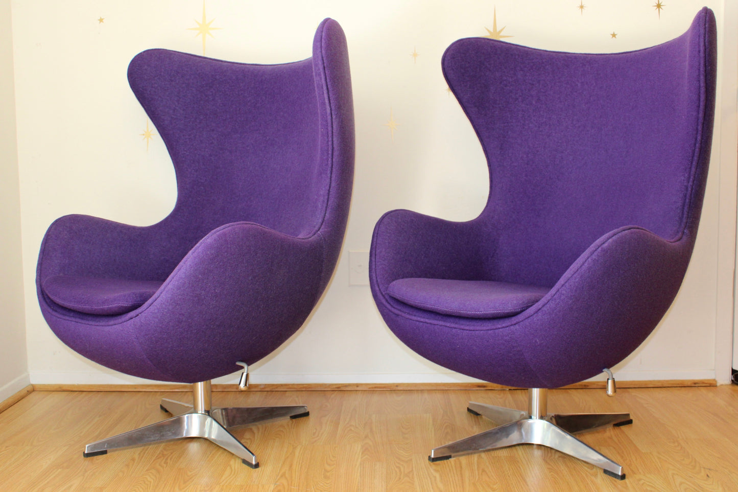 Pair-Contemporary Reproduction Egg Chairs