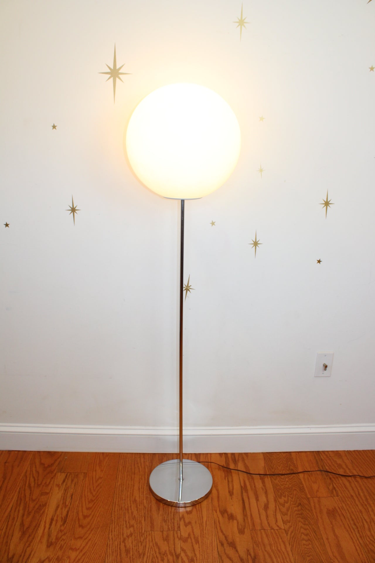 Vintage Chrome Globe Floor Lamp