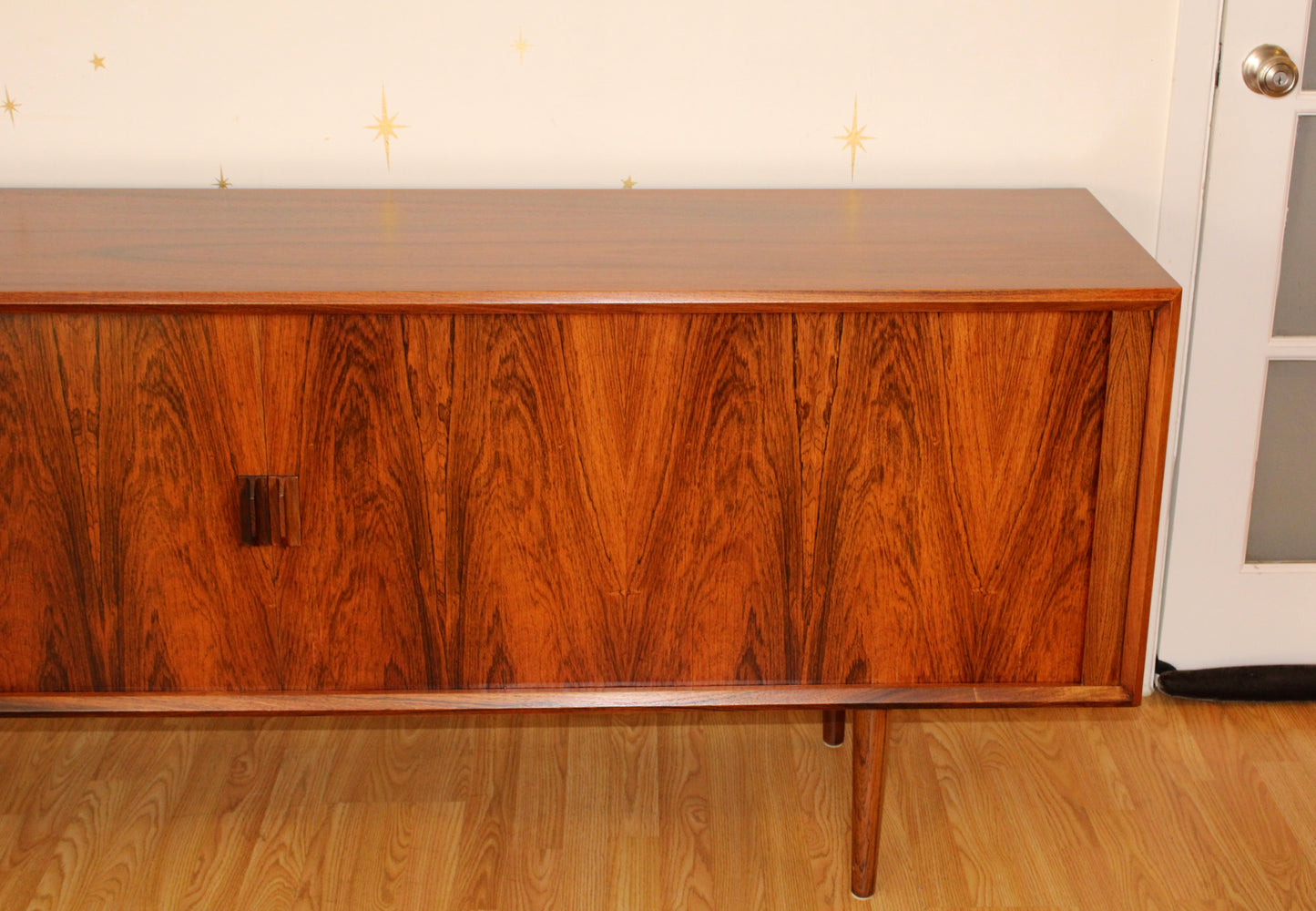 Svend A. Larsen - Danish Rosewood Tambour Door Sideboard