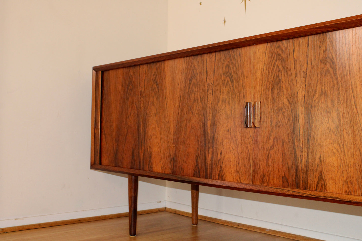 Svend A. Larsen - Danish Rosewood Tambour Door Sideboard