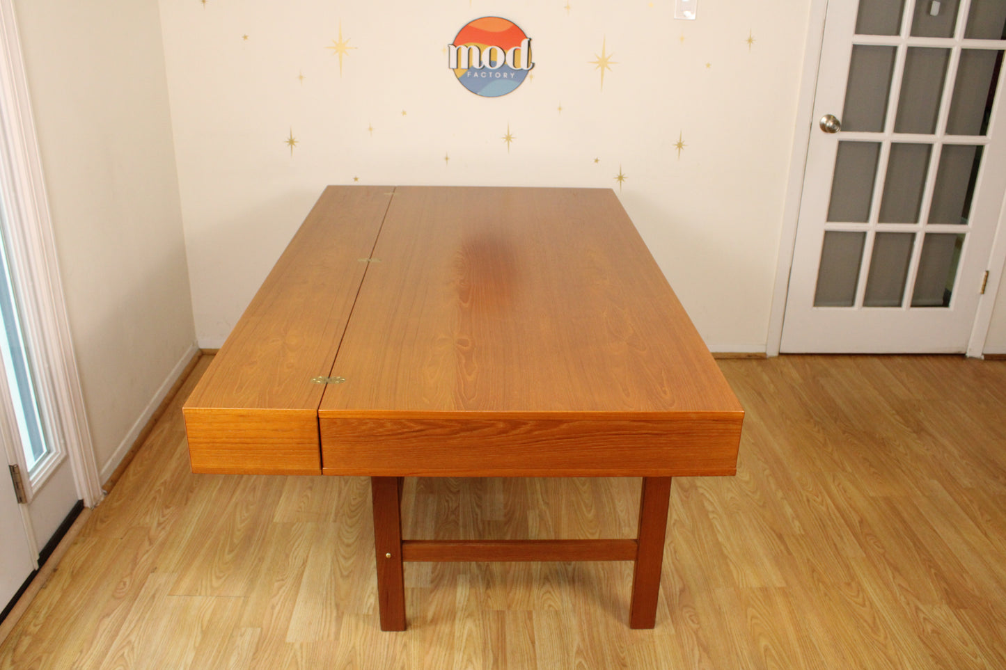 Peter Løvig Nielsen-Danish Teak Flip-Top Partner’s Desk