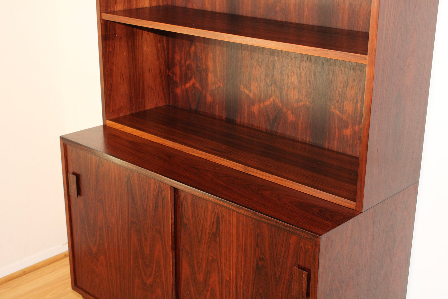 Danish Rosewood 2-Piece Bookcase w/ Sideboard