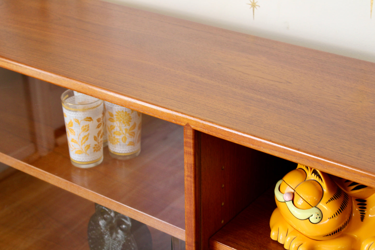 Danish Modern Teak Display Cabinet w/ Glass Doors