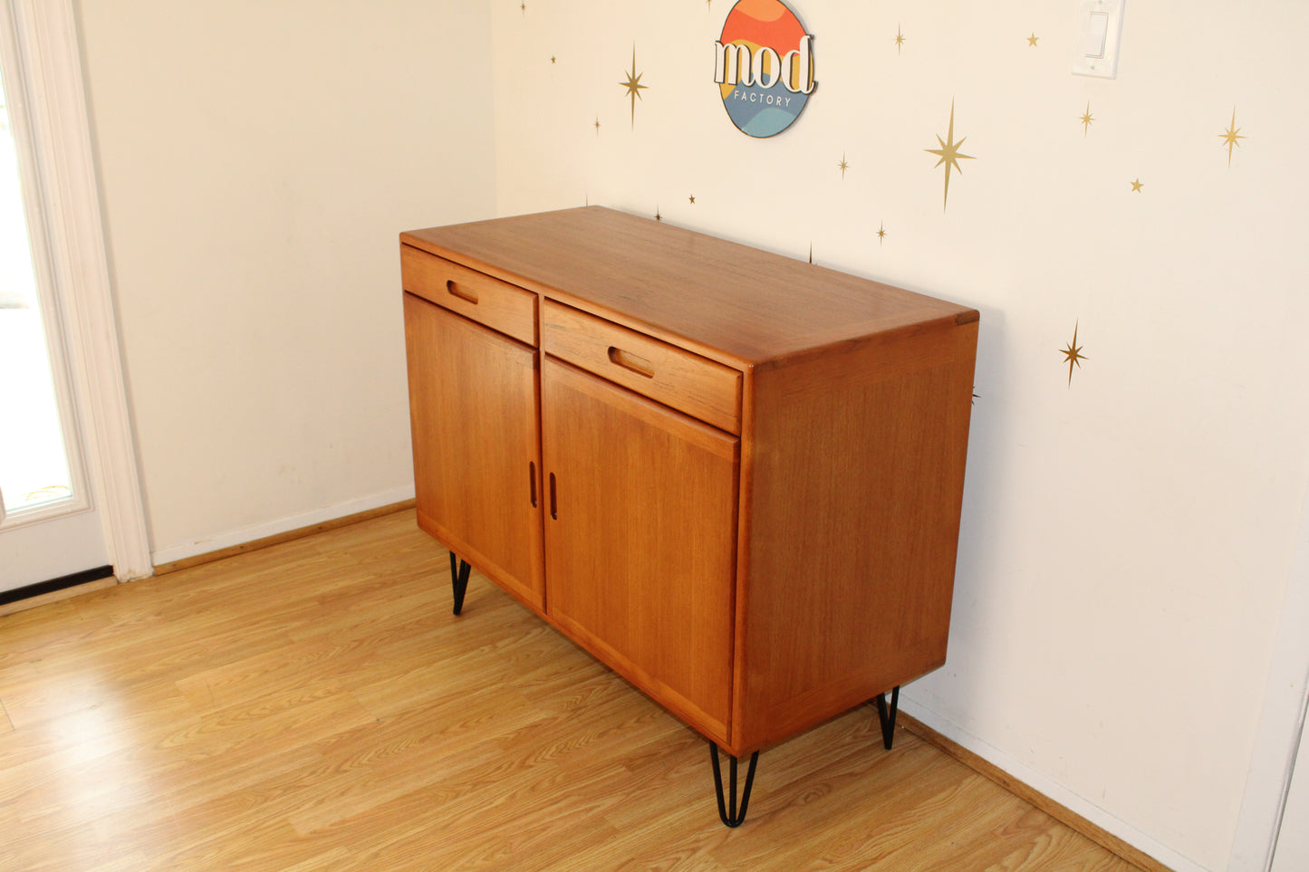 Scandinavian Teak Compact Sideboard