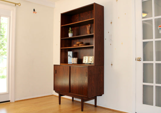 Danish Rosewood 2-Piece Bookcase w/ Sideboard