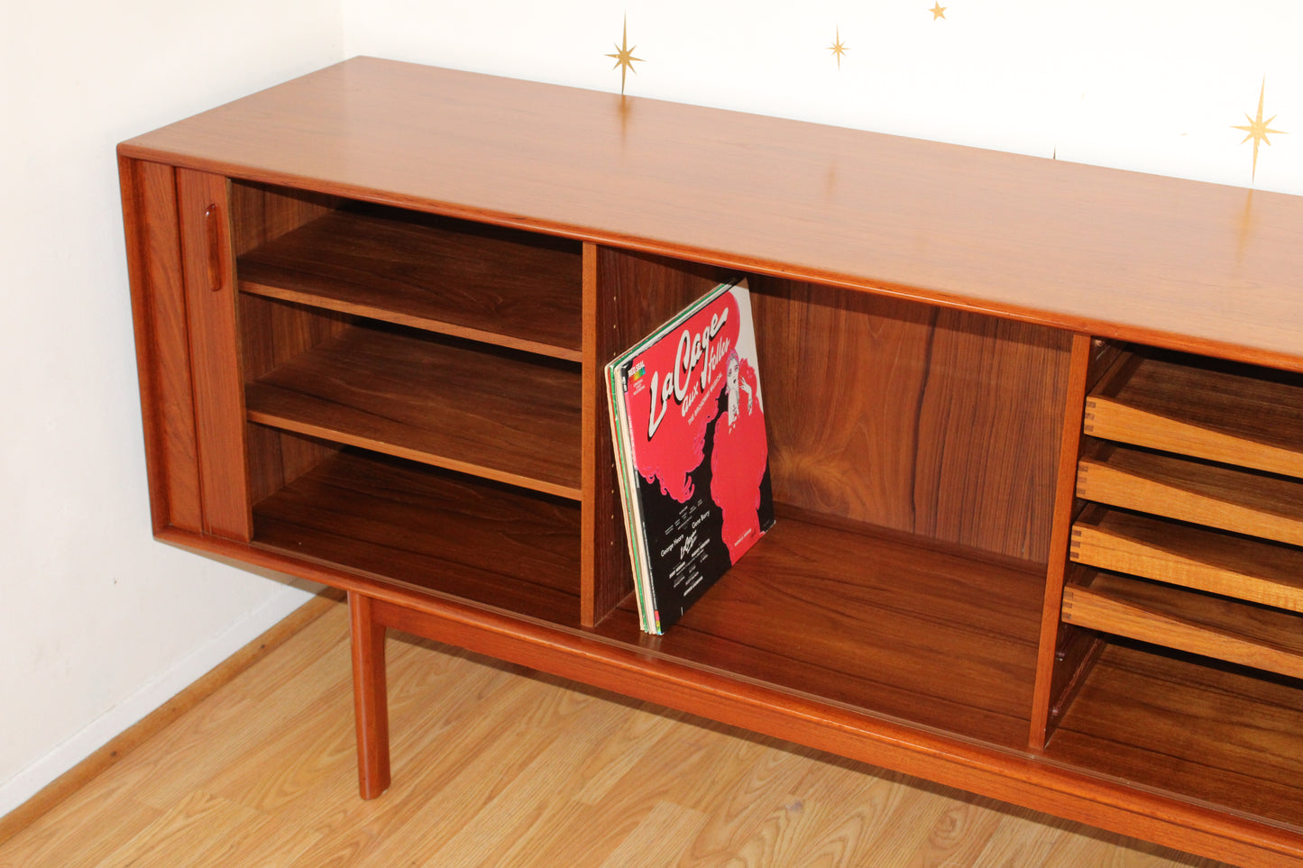 Henning Larsen - Danish Teak Tambour Door Sideboard/Credenza