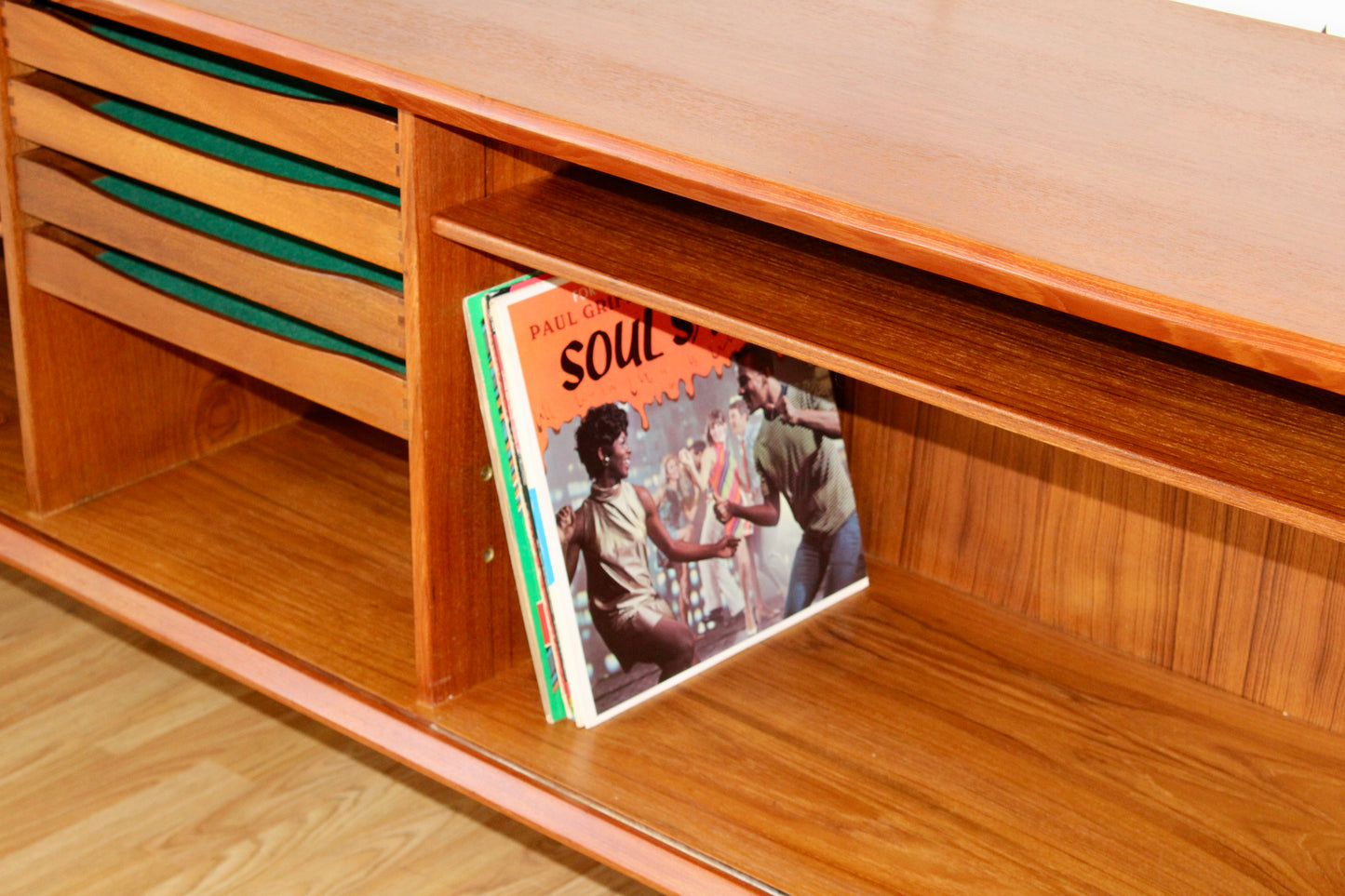 Svend A. Larsen - Danish Modern Teak Tambour Door Sideboard
