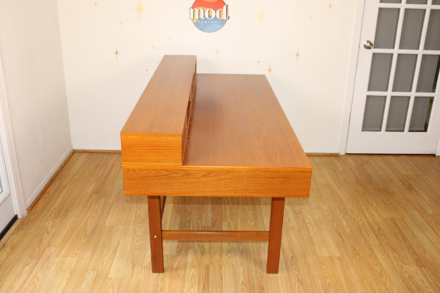 Peter Løvig Nielsen-Danish Teak Flip-Top Partner’s Desk