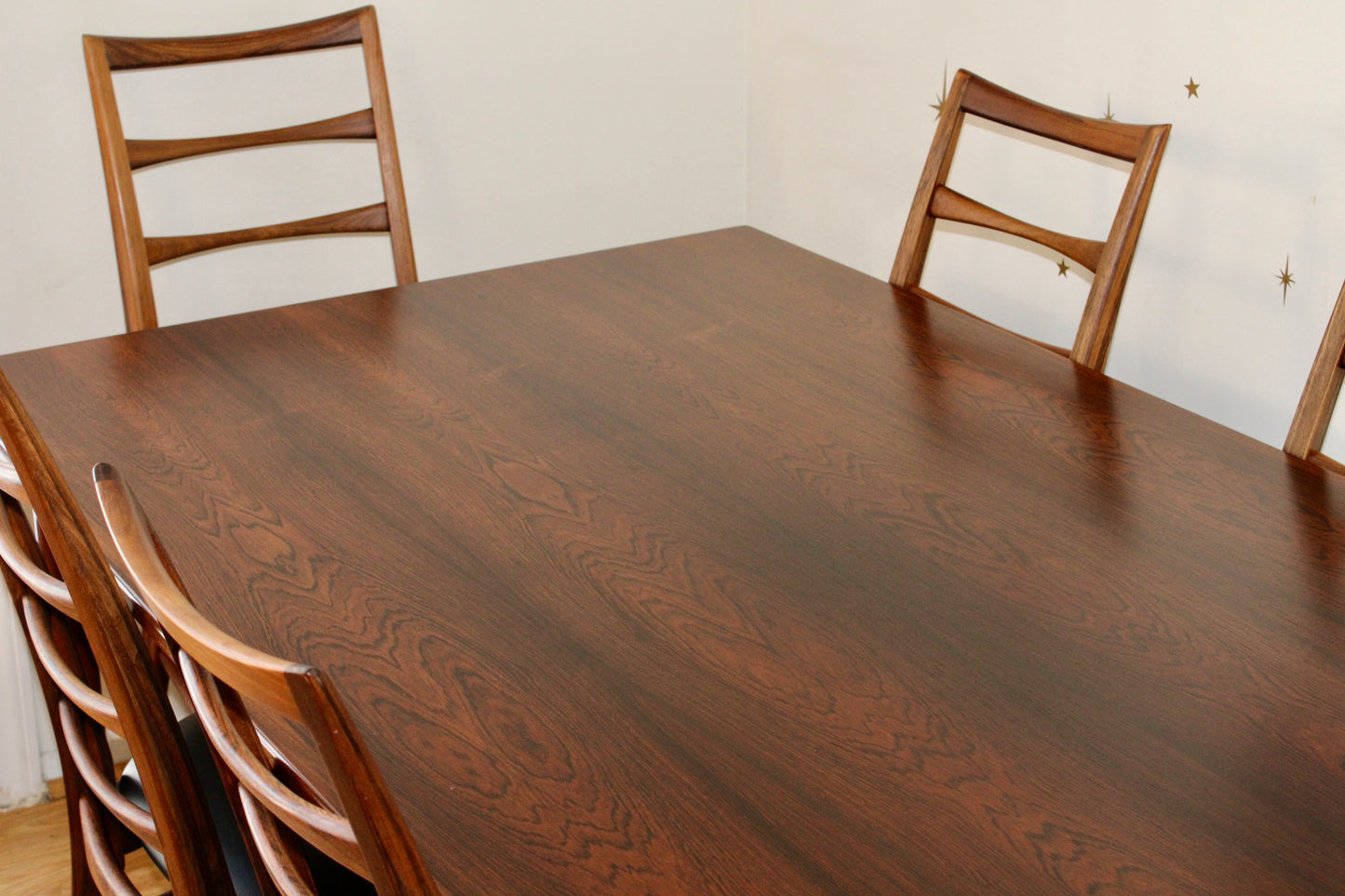 Danish Rosewood Dining Table w/ Refractory Leaves