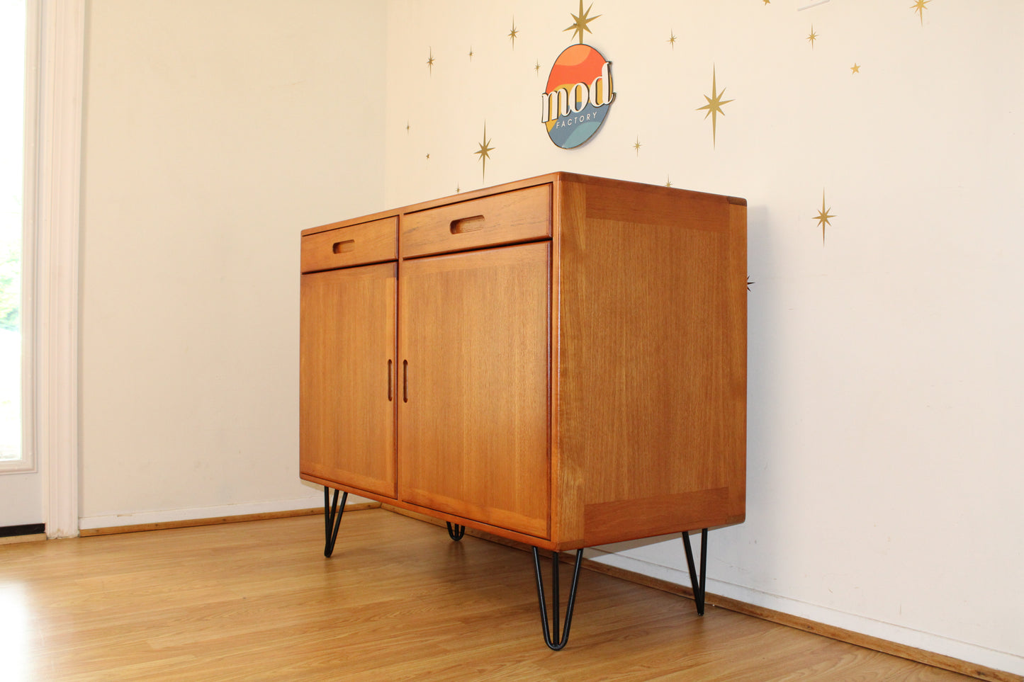 Scandinavian Teak Compact Sideboard
