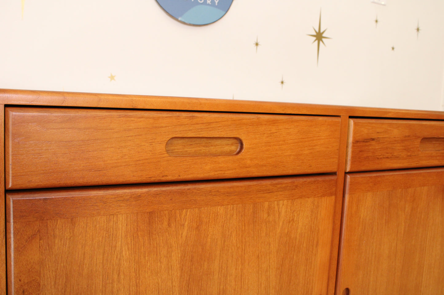 Scandinavian Teak Compact Sideboard