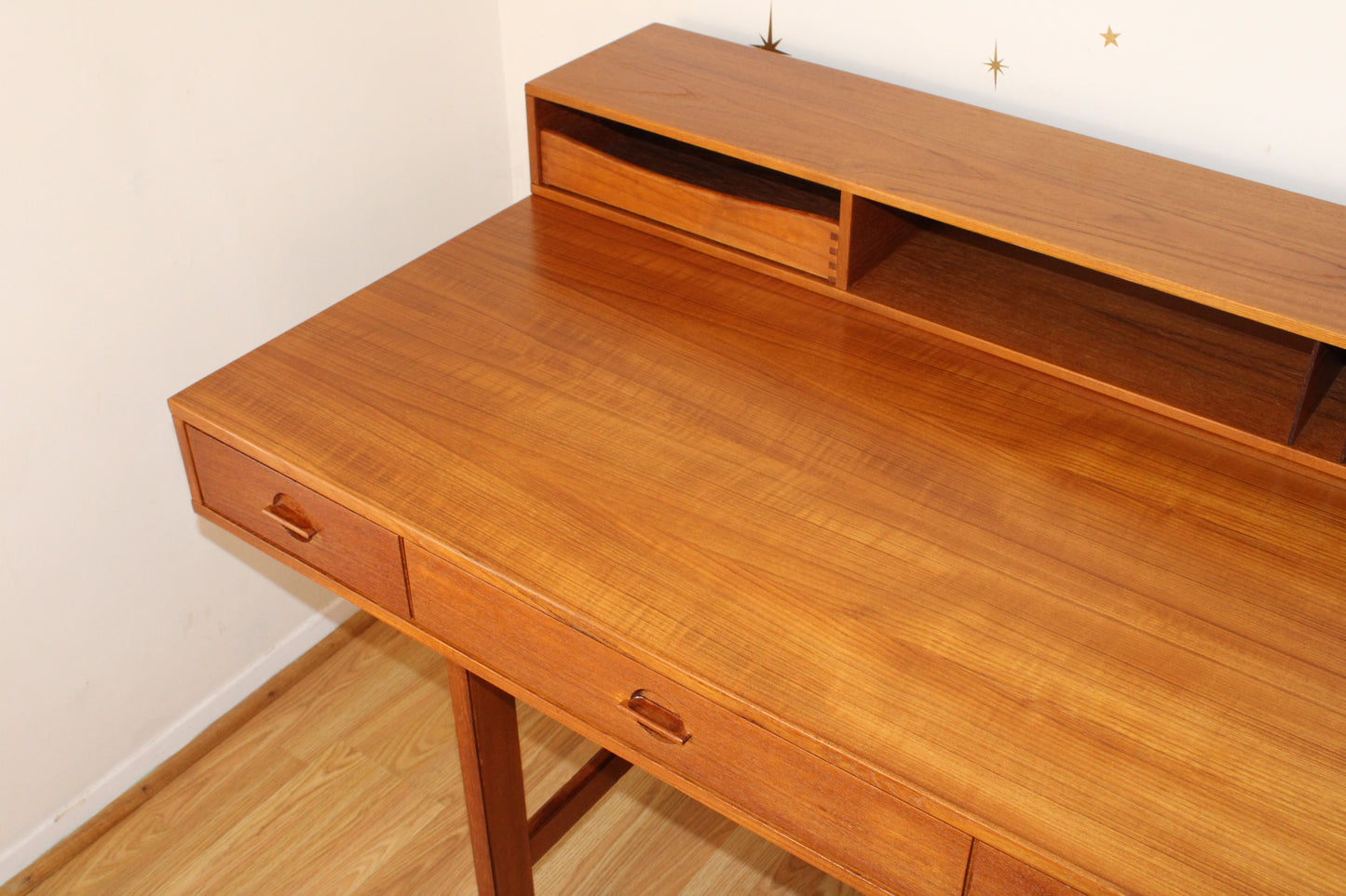 Peter Løvig Nielsen - Danish Teak Flip Top Partners Desk