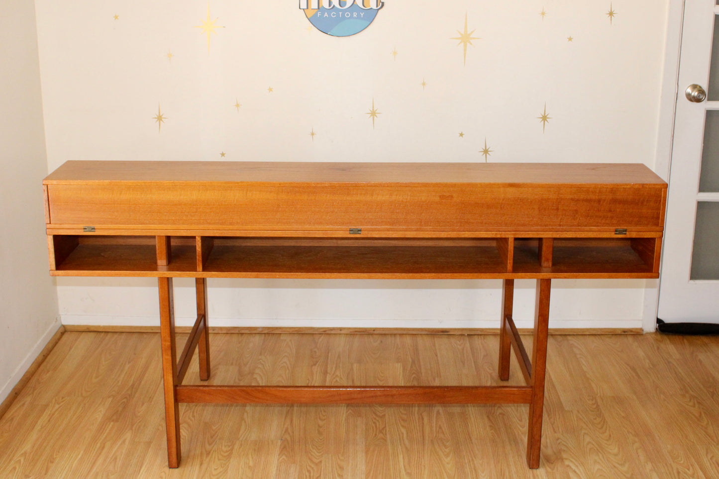 Peter Løvig Nielsen - Danish Teak Flip Top Partners Desk